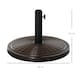 image 5 of Outsunny 13kg Garden Parasol Base Holder, Cement Outdoor Market Umbrella Stand, Fits 35mm38mm48mm Poles, Black