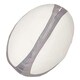image 2 of Mumbles Zippie Rugby Ball Plush Toy - White/Grey - 23cm