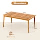 image 2 of COSTWAY Patio Table Outdoor Dining Table for 6 People Brown
