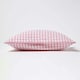 image 3 of Homescapes Cotton Gingham Check Pink Rectangular Cushion Cover - 30 x 50 cm | Pink | Pink | 30 x 50 cm