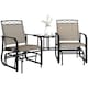 image 1 of Outsunny 2-Person Outdoor Glider Rocker Chair with Center Table for Backyard