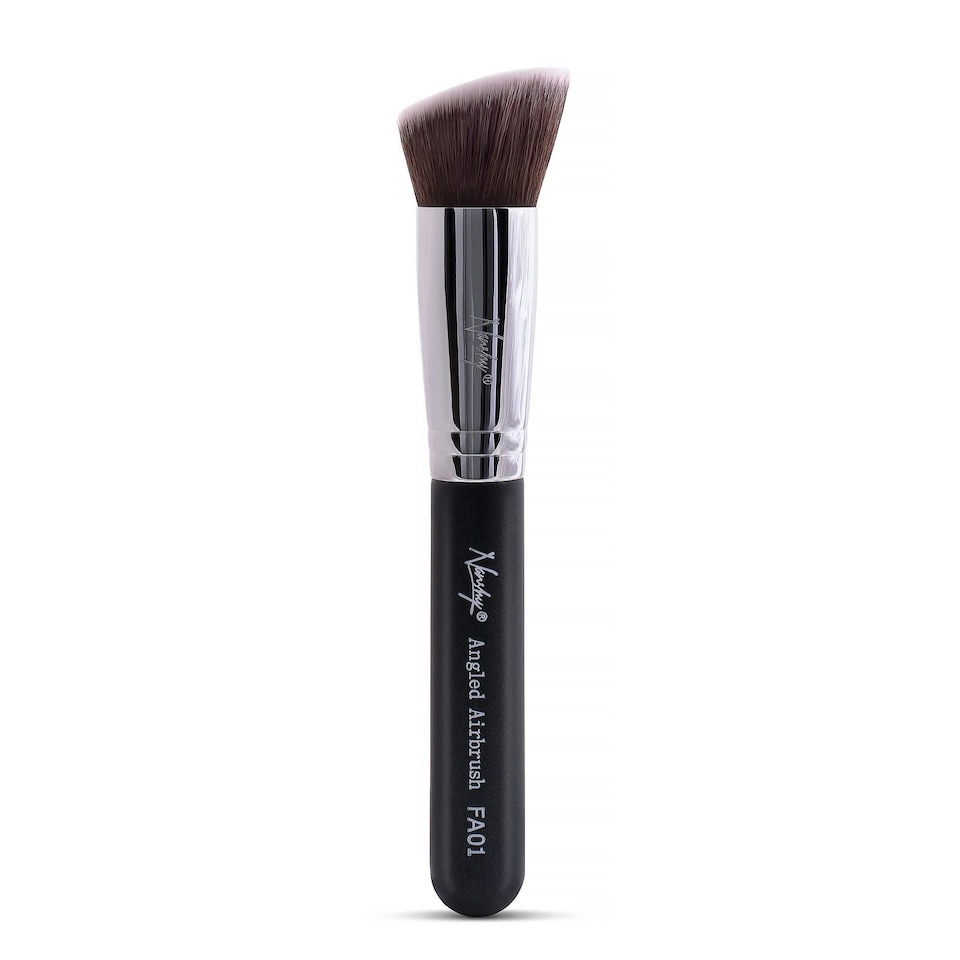 image 1 of Nanshy Angled Airbrush Makeup Brush Black