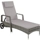 image 1 of Sun Lounger Cassis - 6-step adjustable backrest, removable headrest, with wheels | Grey | grey | 1