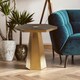 image 1 of Large Hexagon End Table For Dining Area,Elegant Gold Finish Bedside Table,Decorative Table, Sofa Side Table Gold