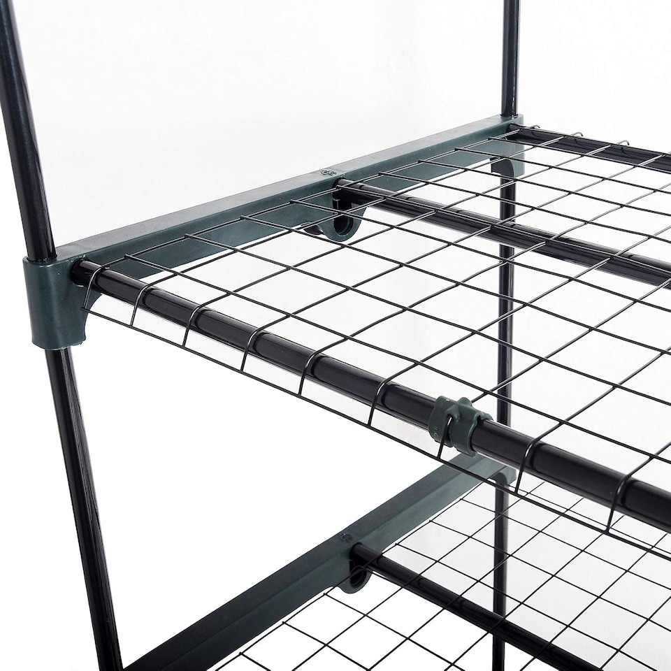 image 1 of Actiasgear - 4-Tier Mini Outdoor Greenhouse with PE Cover | Compact Garden Greenhouse