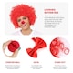 image 2 of 3 Piece Red Nose Set - Red Nose, Wig & Satin Bow Tie Red | One Size