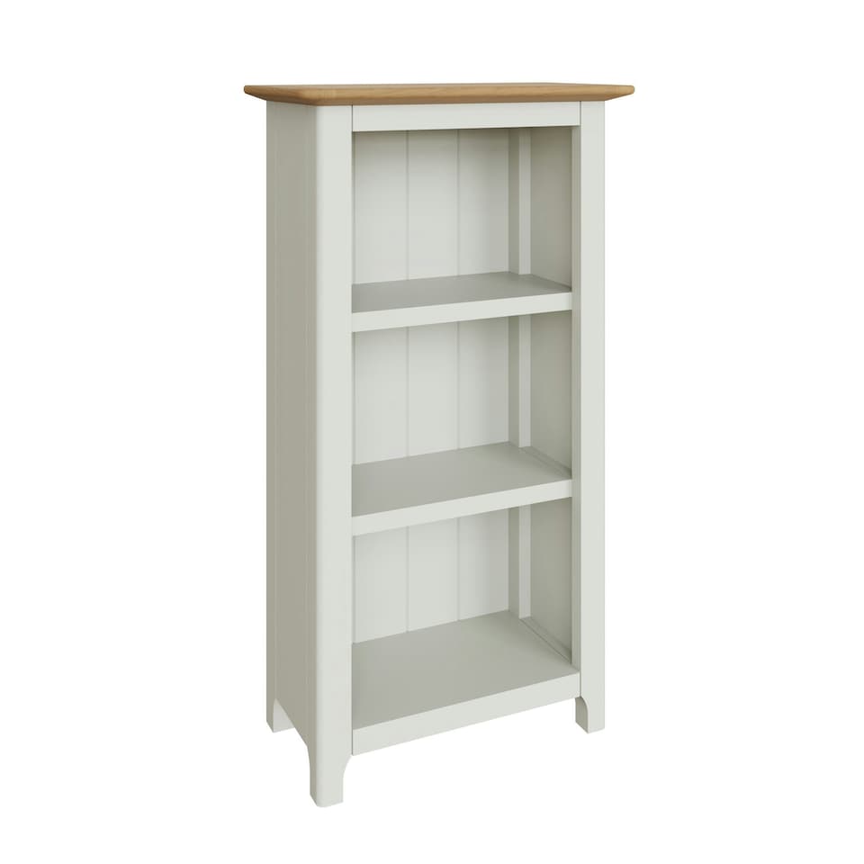 image 1 of Taberno Oak 3 Tier Bookcase Linen White White