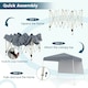 image 7 of COSTWAY 3m x 3m Pop up Canopy Tent Garden Gazebo Grey