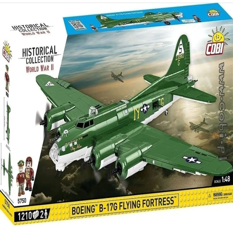 image 1 of Boeing B17G "Flying Fortress" brick plane model - COBI 5750- 1210 bricks