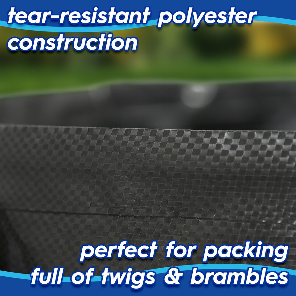 image 1 of Harbour Housewares Heavy-Duty Garden Waste Bags - 270L - Black - Pack of 3 | Black | Black