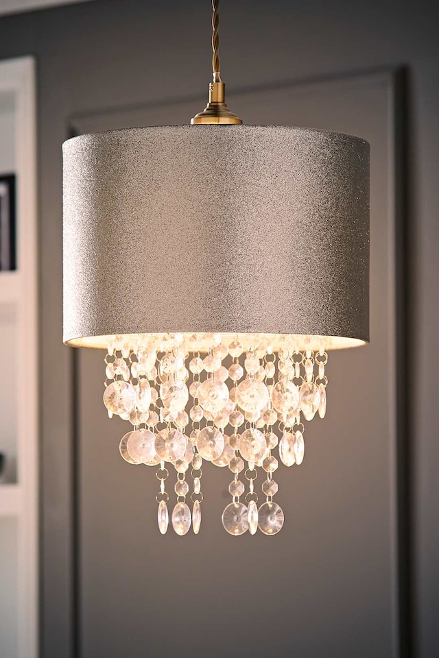 image 1 of ValueLights Bonita Silver Ceiling Pendant Droplets Shade | Silver