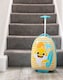 image 2 of Baby Shark Kids Suitcase | Yellow and Blue Small Cabin Bag For Boys and Girls | Carry On Trolley with Extendable Handle | Singing Shark Hard Cover Holiday Case | Fun Travel Merchandise Gift for Children