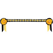 ShowQuest Newport Brow Band - Navy/Sunshine/Gold - Full