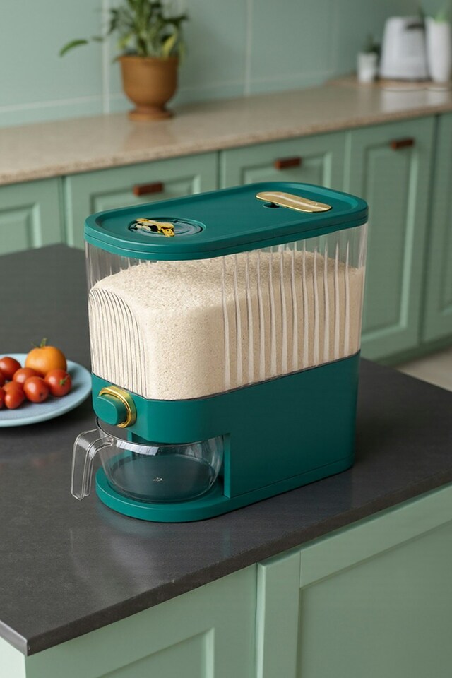 image 1 of Living and Home Airtight Large Capacity Rice Dispenser - 16.5cm W x 33.5cm D x 29cm H