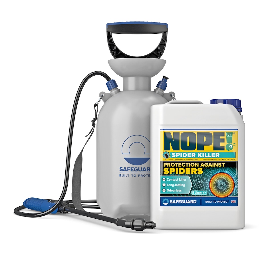 image 1 of NOPE Spider Killer Spray - 5L & Sprayer - Contact Killer For all Types of Spiders. Odourless, for Indoor and Outdoor Use