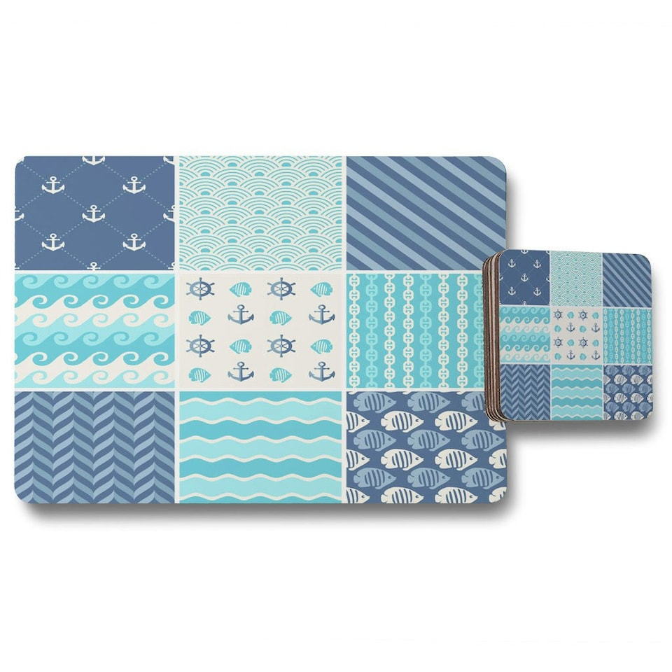 Nautical Tiles (Placemat & Coaster Set)