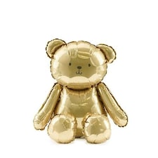 Gold Teddy Bear Sitting Air Fill Foil Balloon 53cm / 21 in | Gold