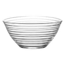 LAV Derin Glass Serving Bowl - 23cm - Clear | Clear | Clear