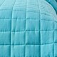 image 5 of Homescapes Cotton Quilted Reversible Bedspread Teal and Blue - 200 x 200 cm | Blue