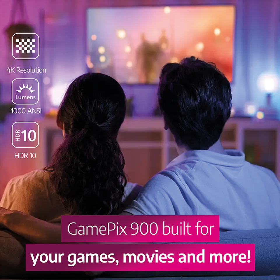 image 1 of Philips GamePix 900 Projector Black- 120", 240 Hz, 3x Gaming Modes, Home Cimema