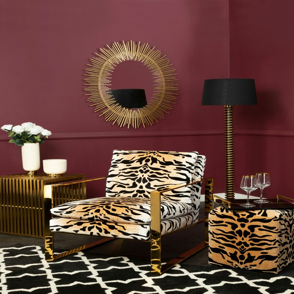 image 1 of Interiors by Premier Oval Wall Mirror Gold