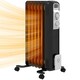 image 1 of HOMCOM 1500W 7 Fin Oil Filled Heater Radiator for Home, Black