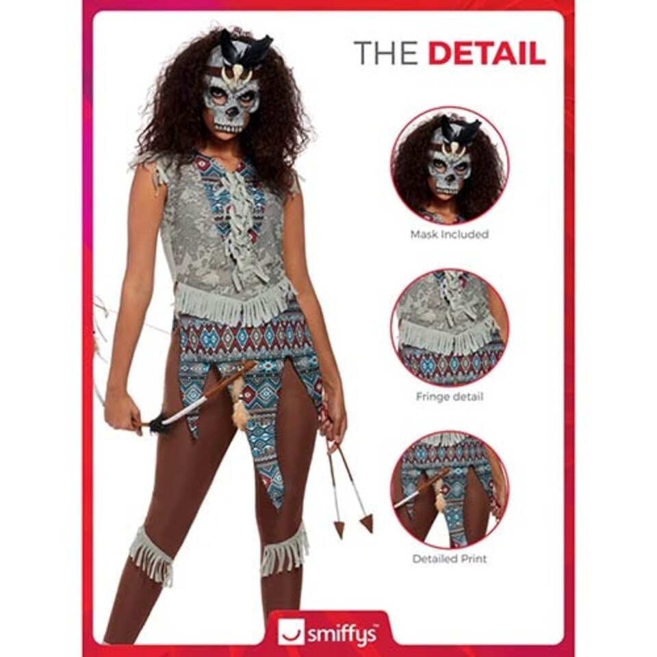 image 1 of Dark Spirit Warrior Fancy Dress Costume Ladies Small - UK 8-10