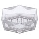 image 1 of Interiors by Premier Clear Acrylic Soap Dish For Bathroom, Geometric Design Soap Holder With Raised Edges, Draining Soap Dish