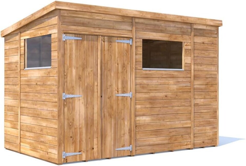 image 1 of Dunster House Shed Garden Storage Workshop 3 x 1.8m (10' x 6') 15mm Walls Window, Pent Roof, Superfelt Overlord Modular