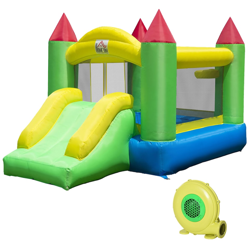 image 1 of HOMCOM Bouncy Castle with Slide Inflatable Bouncer Kids Jumper Bounce Castle