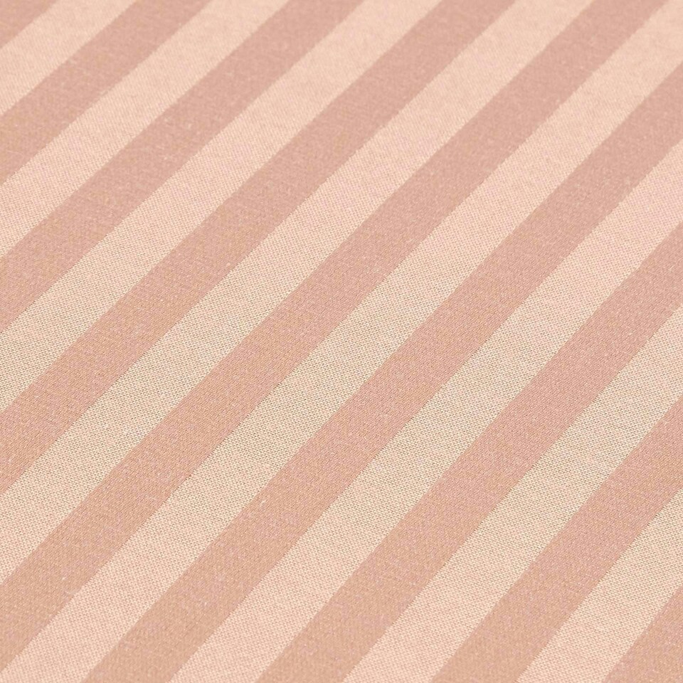 image 1 of Homescapes Taupe Beige Egyptian Cotton Satin Stripe Flat Sheet 330 TC, Super King Cream | Super King