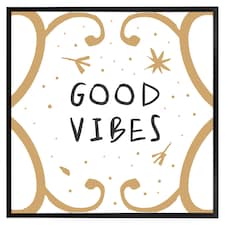 Good vibes (Picture Frame) Black | XL