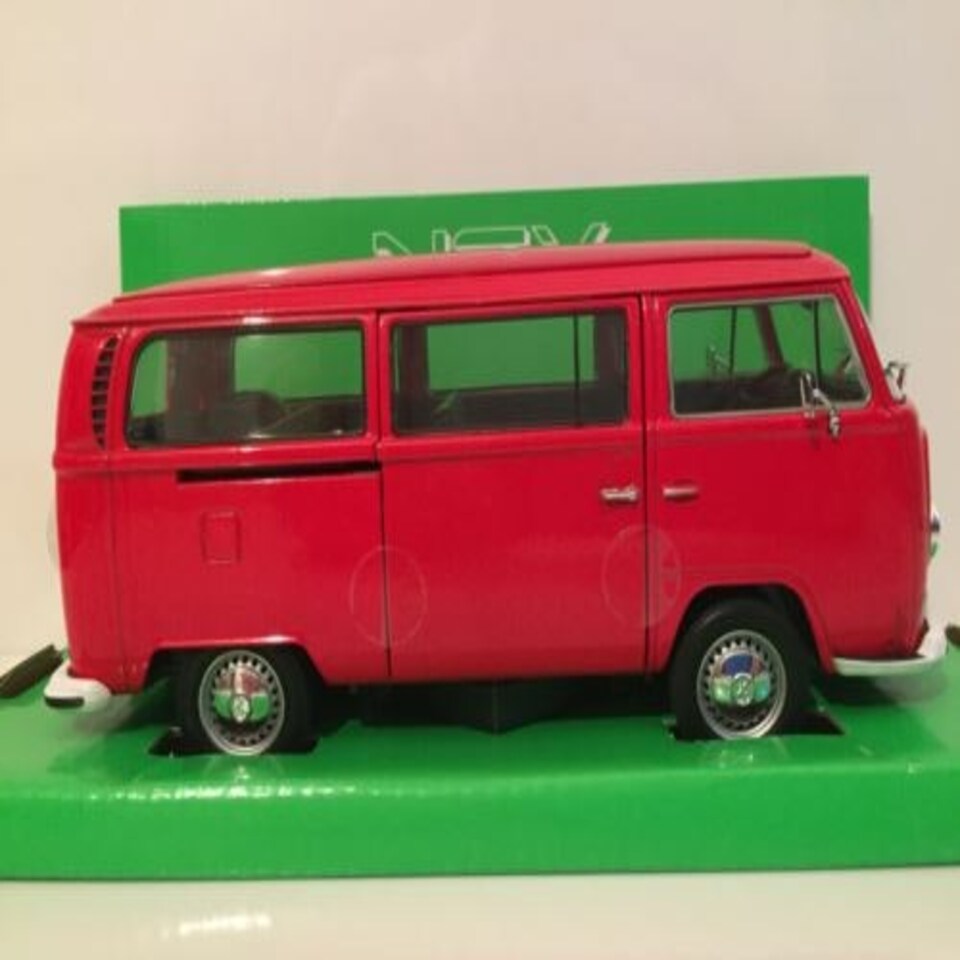 image 1 of 1972 Volkswagen Bus T2 Red Welly 22472 1:24 Scale