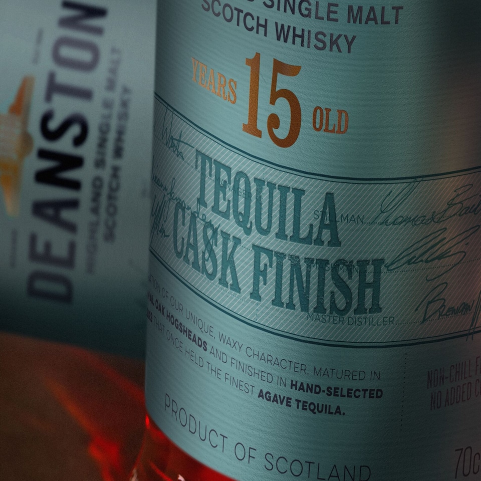 image 1 of Deanston - Tequila Cask Finish Highland Single Malt Scotch 15 year old Whisky | Multi | caramelised agave, toasted almonds, baked apples with custard, warming spice | 1