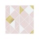 image 1 of Pink & Gold Geometric Splash Back | White