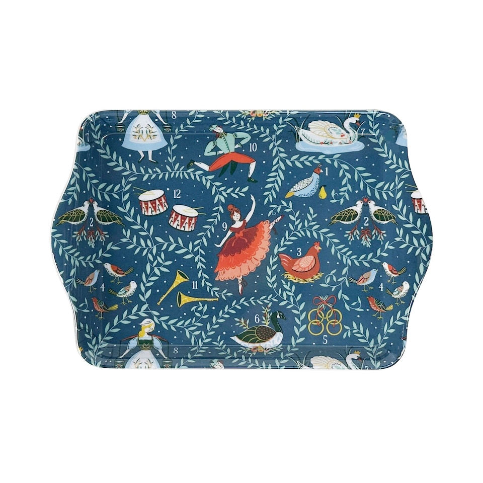 image 1 of Ulster Weavers 12 Days of Christmas Tray - Scatter Blue