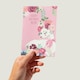 image 3 of Pink Happy Birthday Mum Llama with Rose Flowers Greeting Card