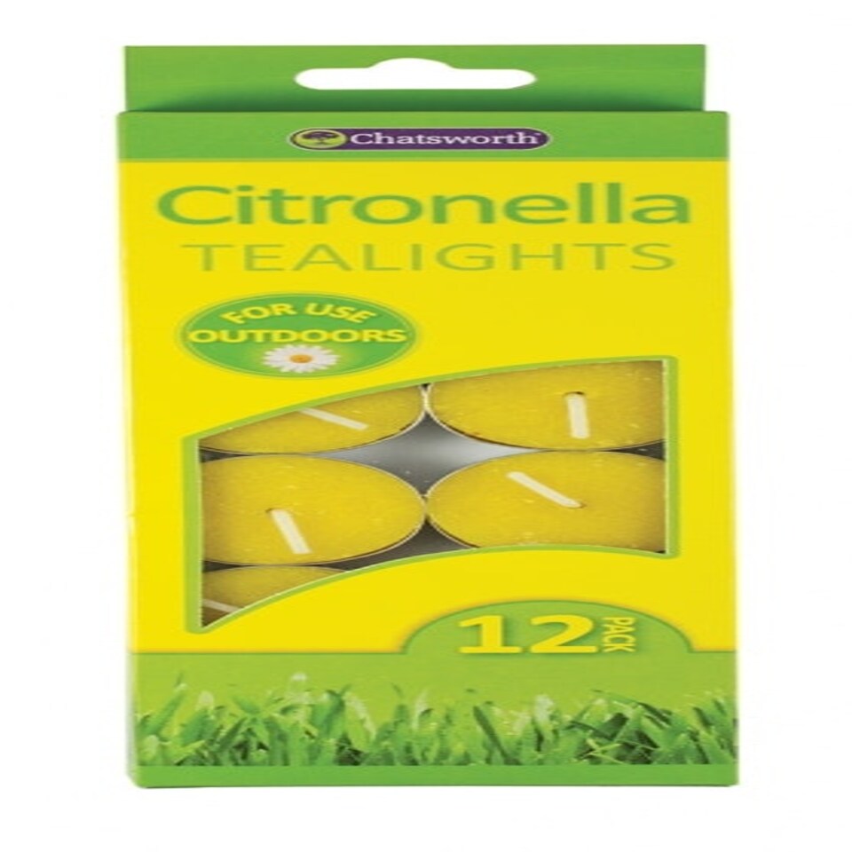 image 1 of Pack of 12 Citronella Tealights Candles