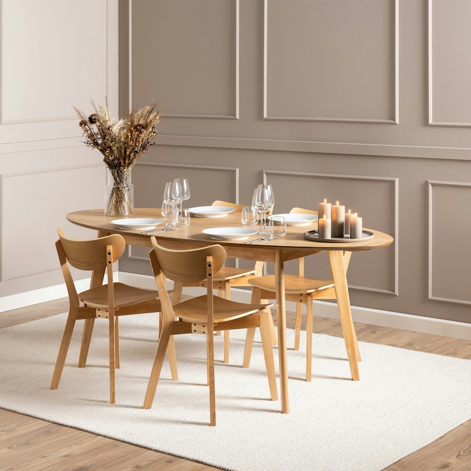 image 1 of Roxby Dining Chairs in Oak Set of 2