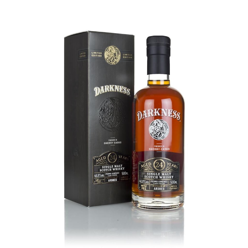 image 1 of Ardbeg - Darkness - Pedro Ximenex Sherry Cask Finish 24 year old Whisky | Multi | Peat, dark sugar, freshly ground espresso beans and tar | 1