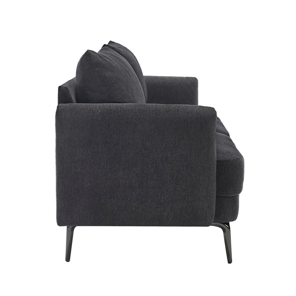image 1 of Sofia 3 Seater Fabric Scandi Style Sofa | Grey | Grey