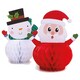 image 1 of Christmas Santa and Snowman Paper Decorations