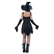 image 4 of Short Black Witch Dress Fancy Dress Costume Ladies Large - UK 16-18