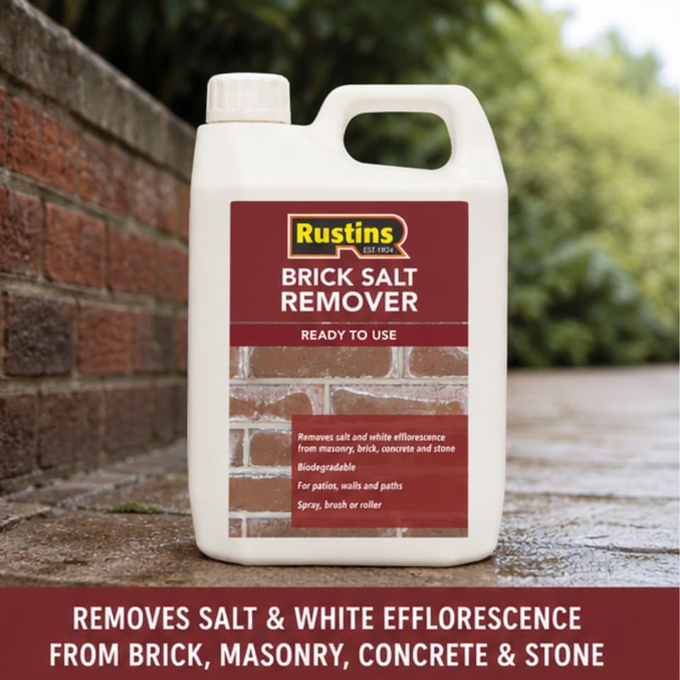 image 1 of Rustins Brick Salt Remover 4L Ready to Use Removes Salt & White Efflorescence