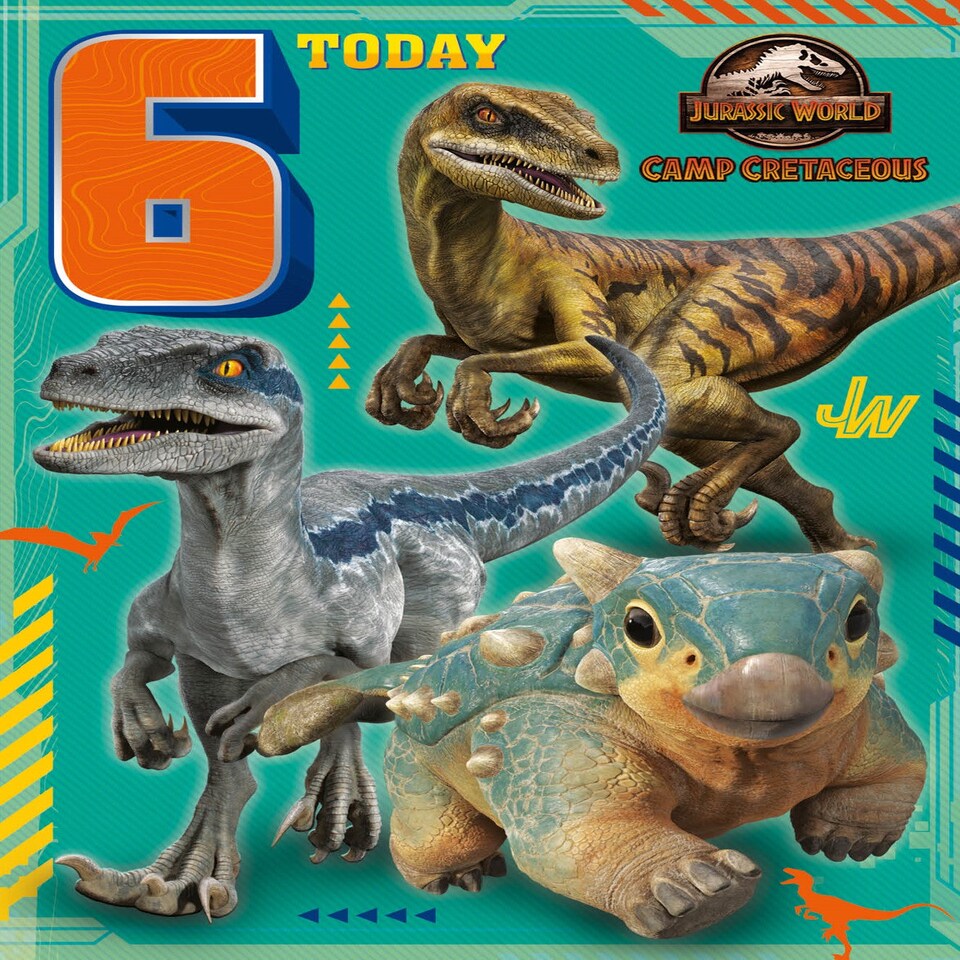 image 1 of Jurassic World Age 6 Birthday Card