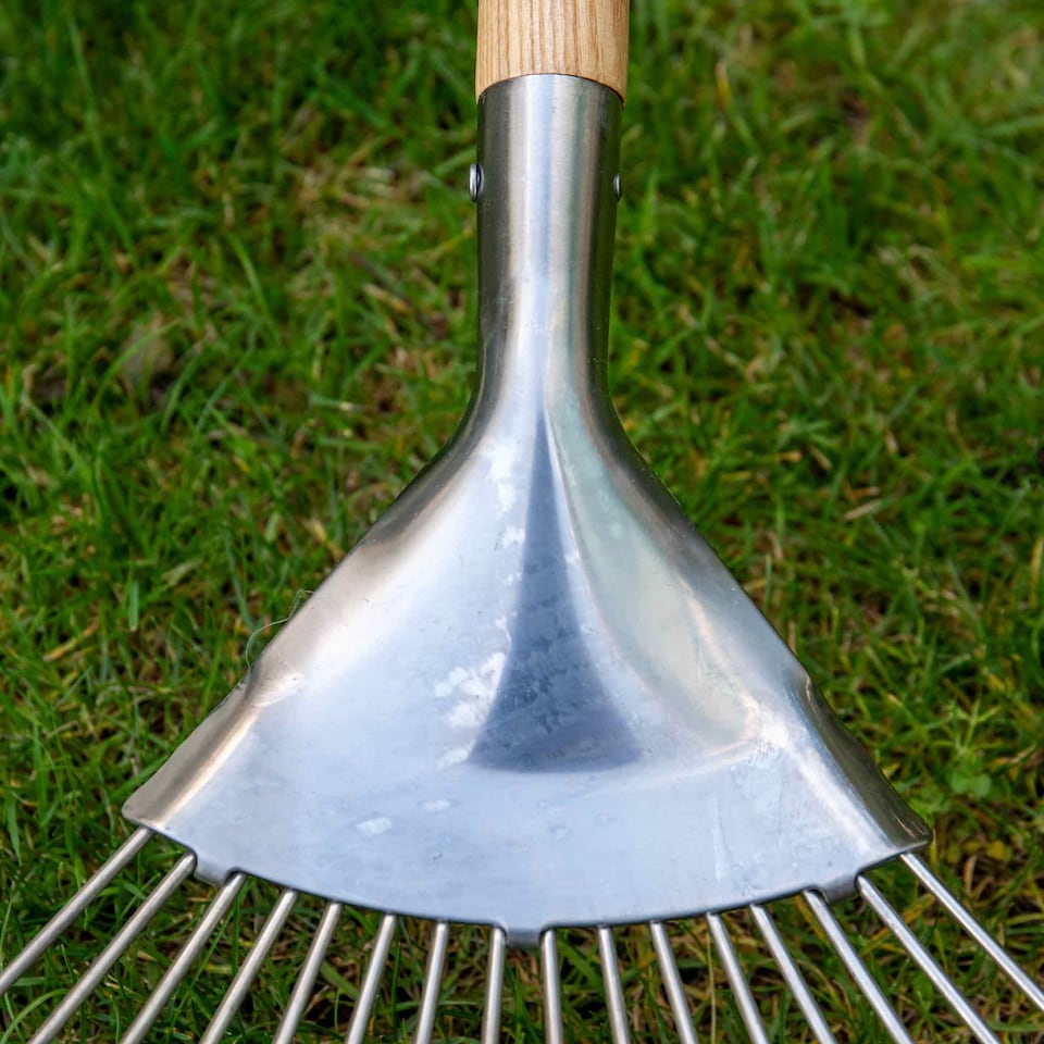 image 1 of Kent & Stowe Garden Life Lawn Rake, Lightweight Stainless Steel Head with Ash Handle | Multi | 1 x Lawn Rake