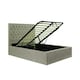 image 1 of Wilson Oatmeal Fabric Ottoman Bed And Memory Maestro Memory Foam Mattress Double N/A