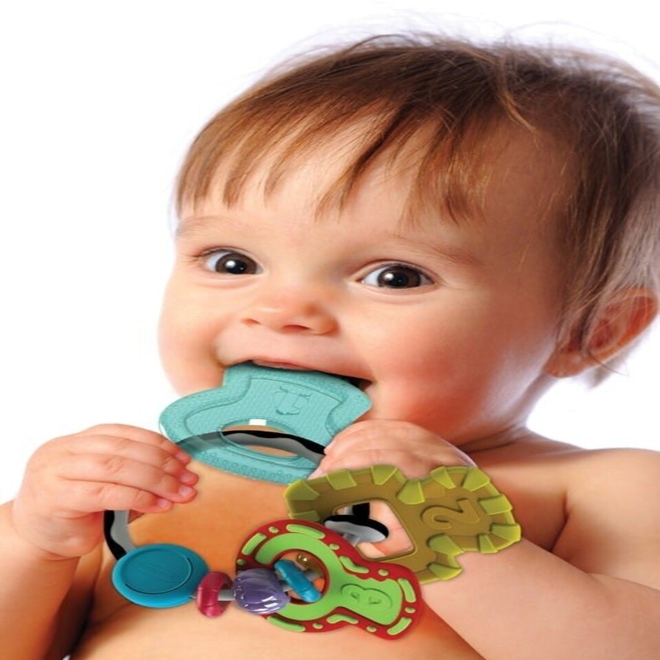 image 1 of Infantino Go Gaga Slide & Chew Teether Keys