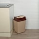 image 3 of Plastic Waste Recycling Bin With Butterfly Lid for Kitchen or Office | Brown | 30L Cappuccino