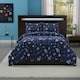 image 2 of Duvet Cover And Pillowcase Set Kids Outer Space Design Polycotton Bed Linen | Blue | Single